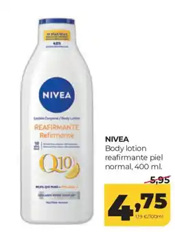 Alimerka Nivea body lotion reaffirmante piel normal oferta