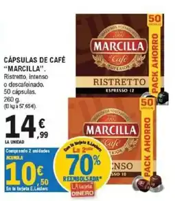 E.Leclerc Marcilla cápsulas de café ristretto oferta