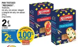 E.Leclerc Recondo pan tostado oferta