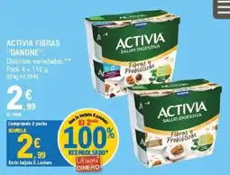 E.Leclerc Danone Activia fibras oferta