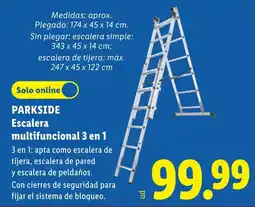 Lidl Parkside escalera multifuncional 3 en 1 oferta