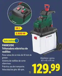 Lidl Parkside trituradora eléctrica de rodillos oferta