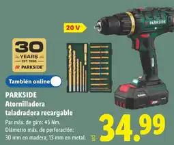 Lidl Parkside atornilladora taladradora recargable oferta