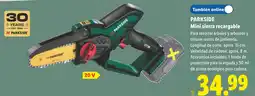 Lidl Parkside mini sierra recargable oferta