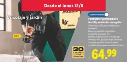 Lidl Parkside performance martillo perforador recargable oferta