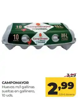 Alimerka Campomayor huevos m/l gallinas sueltas en gallinero oferta