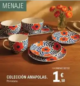 E.Leclerc MENAJE COLECCIÓN AMAPOLAS oferta