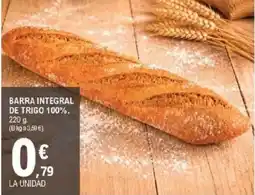E.Leclerc barra integral de trigo 100% oferta