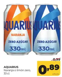 Alimerka Aquarius naranja o limón zero oferta