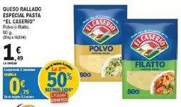 E.Leclerc El caserio queso rallado especial pasta oferta