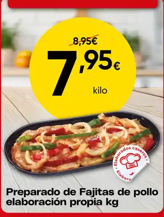 Froiz preparado de fajitas de pollo elaboración propia