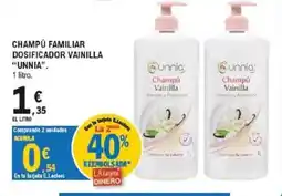 E.Leclerc Unnia champú familiar dosificador vainilla oferta