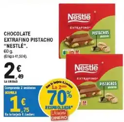 E.Leclerc Nestlé chocolate extrafino pistacho oferta