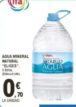 E.Leclerc Eliges agua mineral natural oferta