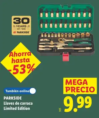 Parkside llaves de carraca limited edition