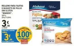 E.Leclerc Maheso relleno para fajitas o nuggets de pollo sin gluten oferta