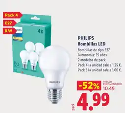 Lidl Philips bombillas led oferta