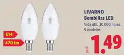 Lidl Livarno bombillas led oferta