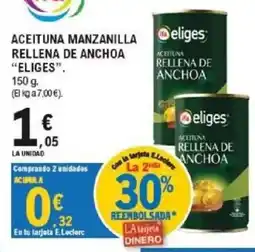 E.Leclerc eliges aceituna manzanilla rellena de anchoa oferta