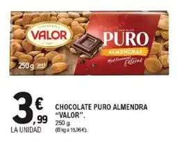 E.Leclerc Valor chocolate puro almendra oferta