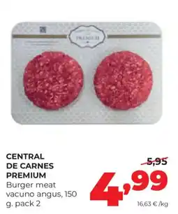Alimerka Central de Carnes Premium burger meat vacuno angus oferta