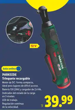 Lidl Parkside trinquete recargable oferta