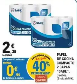 E.Leclerc Sabe papel cocina compacto oferta