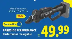 Lidl Parkside Performance cortarramas recargable oferta