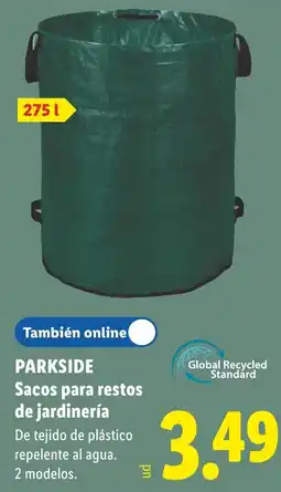 Lidl Parkside sacos para restos de jardinería oferta