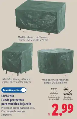 Lidl Livarno funda protectora para muebles de jardín oferta