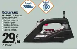 E.Leclerc taurus plancha de vapor geyser eco asy oferta