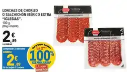E.Leclerc Iglesias lonchas de chorizo o salchichón ibérico extra oferta