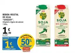 E.Leclerc Vivesoy bebida vegetal de soja oferta