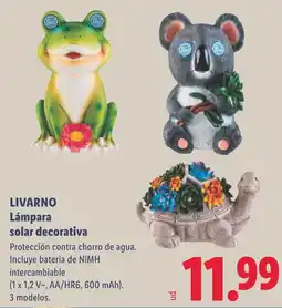 Lidl Livarono lampara solar decorativa oferta