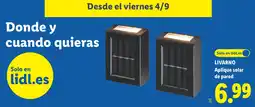 Lidl Livarno aplique solar de pared oferta