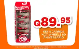 Suma Supermercados Hot Wheels set 5 carros 80 aniversario oferta