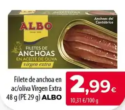SPAR Lanzarote Albo filetes de anchoas en aceite de oliva virgen extra oferta