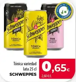 SPAR Lanzarote Schweppes Tónica variedad oferta