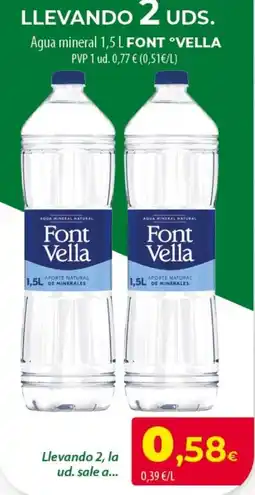 SPAR Lanzarote Font Vella agua mineral natural oferta
