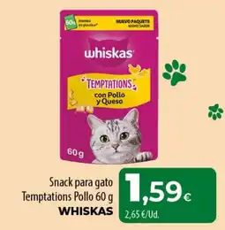 SPAR Lanzarote whiskas temptations con pollo y queso oferta