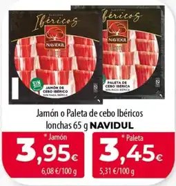 SPAR Lanzarote Navidul jamón o paleta de cebo ibéricos oferta