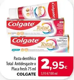 SPAR Lanzarote Colgate Pasta dentífrica Total Antidesgaste o Placa fresh oferta