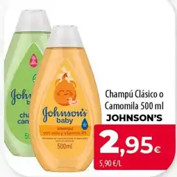 SPAR Lanzarote johnson's baby champú clásico o camomila oferta