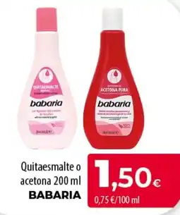 SPAR Lanzarote Babaria quitaesmalte o acetona oferta