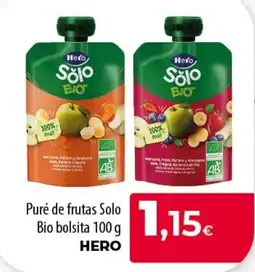 SPAR Lanzarote Hero puré de frutas solo bio bolsita oferta