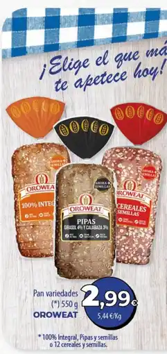 SPAR Lanzarote Oroweat pan variedades oferta