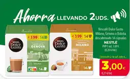 SPAR Lanzarote Nescafé Dolce Gusto Milano, Génova o Boloña descafeinado oferta