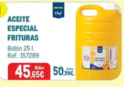 Makro Metro Chef aceite especial frituras oferta