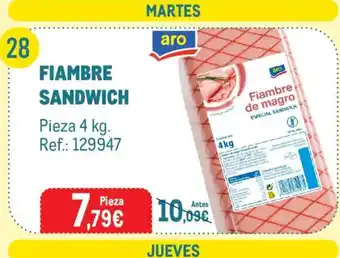 Aro fiambre sandwich