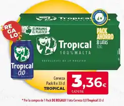SPAR Lanzarote Tropical cerveza 0,0 oferta
